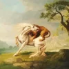 George Stubbs A Lion Attacking A Horse Diamond Painting