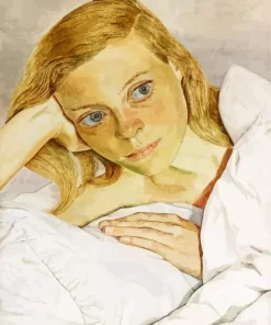 Girl In Bed By Lucian Freud Diamond Painting