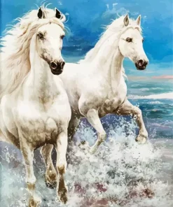 Horses Beach Diamond Painting