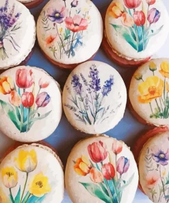 Macaron Flowers Diamond Painting