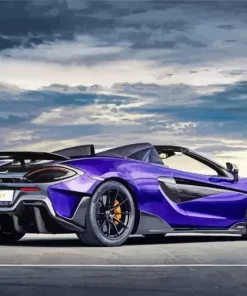 Purple Mclaren Car Diamond Painting
