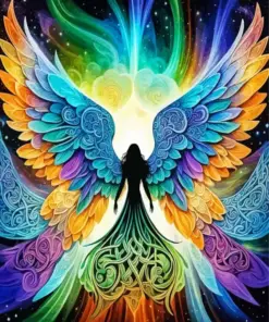 Abstract Colorful Angel Diamond Painting