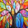 Abstract Colorful Tree Diamond Painting