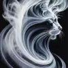 Abstract Smoke Cat Diamond Painting