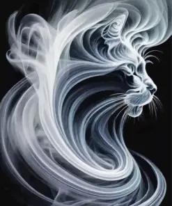 Abstract Smoke Cat Diamond Painting