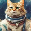 Astronaut Cat Diamond Painting