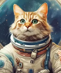 Astronaut Cat Diamond Painting
