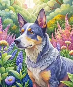Australian Cattle Dog Art Diamond Painting
