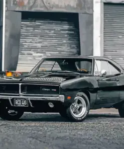 Black 1969 Charger Car Diamond Painting