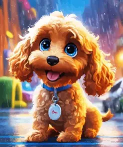 Cartoon Cavoodle Puppy Diamond Painting