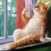 Cat Smoking Cigarette Art Diamond Painting