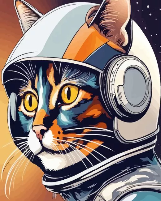 Cat with a space helmet Diamond Paintings Cat With A Space Helmet Diamond Painting