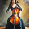 Cello Woman Diamond Painting