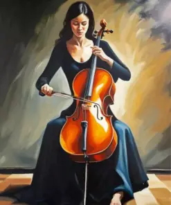 Cello Woman Diamond Painting