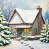 Christmas Cottage Diamond Painting