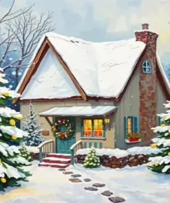 Christmas Cottage Diamond Painting