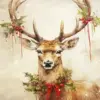 Christmas Deer Art Diamond Painting