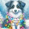 Christmas Dog Art Diamond Painting