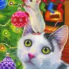 Christmas Cat And Mouse Art Diamond Painting