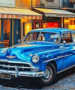 Classic Blue Car Diamond Painting