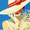 Classy Woman In Hat Diamond Painting