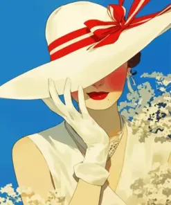 Classy Woman In Hat Diamond Painting