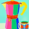 Colorful Coffee Pot Diamond Painting