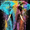 Colorful Elephant Art Diamond Painting