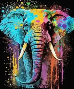 Colorful Elephant Art Diamond Painting