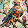Colorful Hawk Diamond Painting