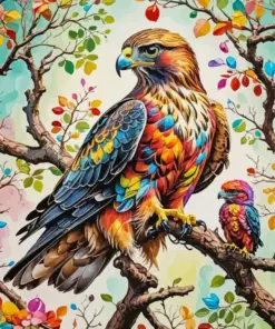 Colorful Hawk Diamond Painting
