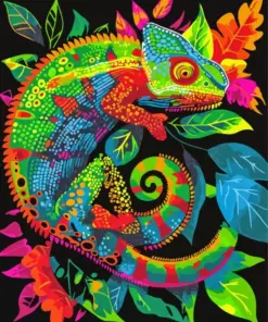 Colorful Chameleon Diamond Painting