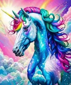 Fantasy Colorful Unicorn Diamond Painting
