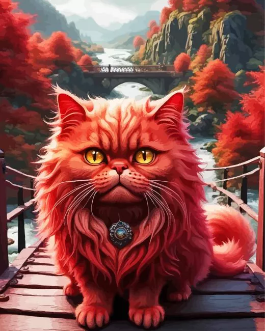 Fluffy Red Cat Diamond Paintings Fluffy Red Cat Diamond Painting