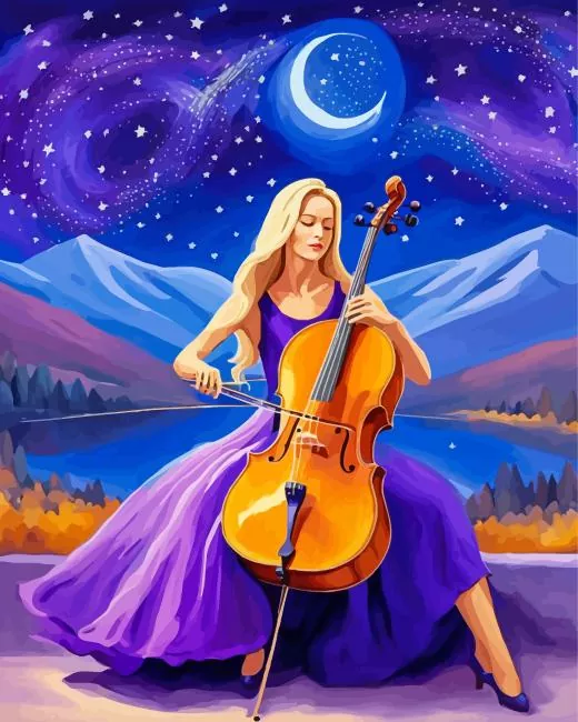 Girl playing cello Diamond Paintings Girl Playing Cello Diamond Painting