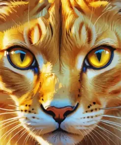 Golden Cat Eyes Diamond Painting