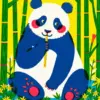 Illustration Chubby Panda Diamond Painting