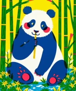 Illustration Chubby Panda Diamond Painting