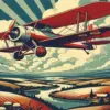 Illustration Classic Airplane Diamond Painting