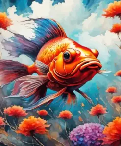 Lionhead Goldfish Diamond Painting