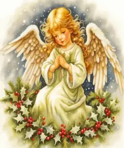 Little Christmas Angel Diamond Painting