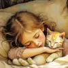 Lady And Lion Selfie Portrait Diamond Painting