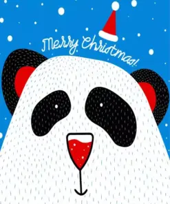 Merry Christmas Cartoon Panda Diamond Painting