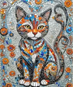Mosaic Cat Diamond Painting