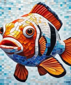 Mosaic Clown Fish Diamond Painting