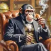 Mr Chimpanzee Smoking Pipe Diamond Painting