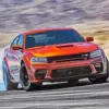 Orange Charger Daytona Diamond Painting