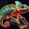 Panther Chameleon Diamond Painting