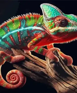 Panther Chameleon Diamond Painting