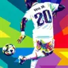 Pop Art Vinicius Jr Diamond Painting